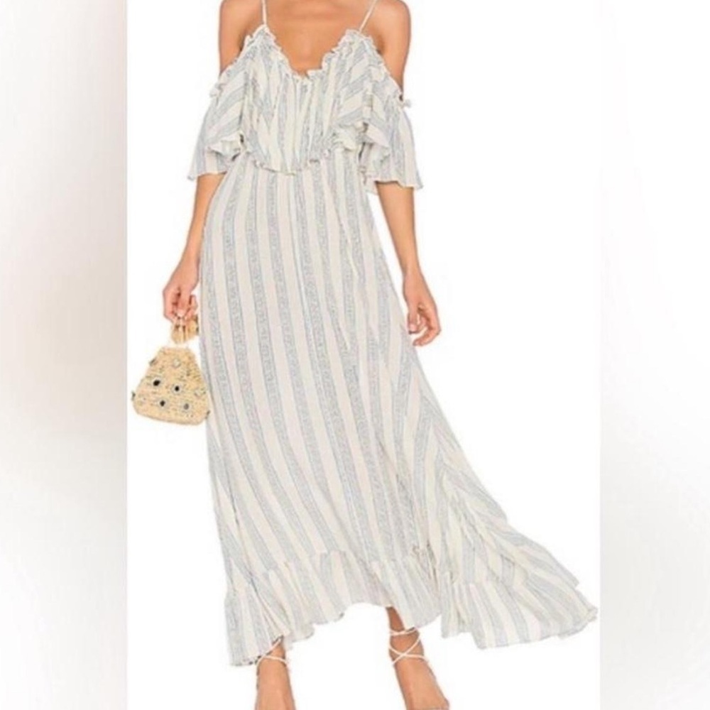 Misa Los Angeles Off Shoulder Maxi Dress